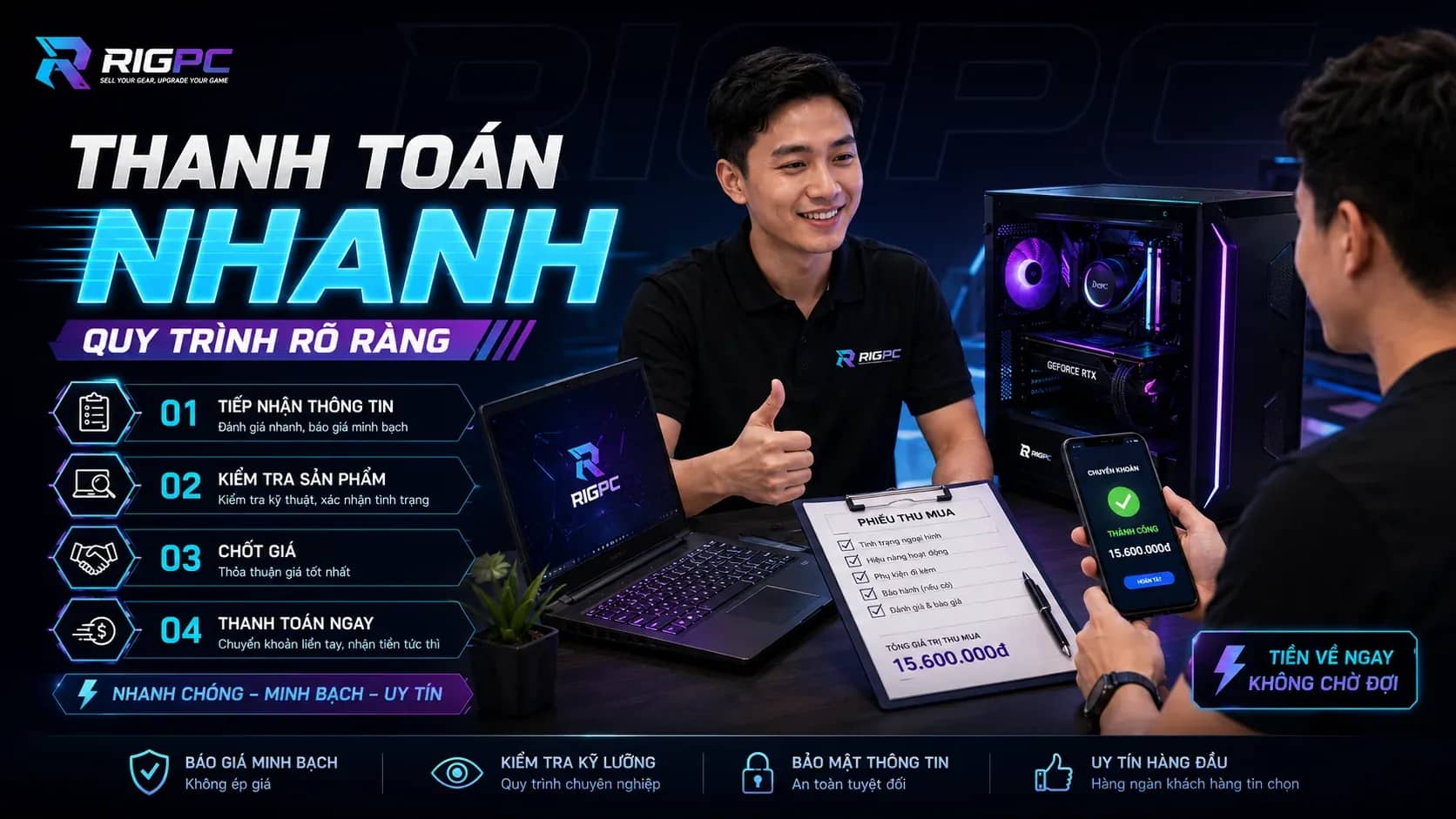 Có PC/laptop cũ? RIGPC thu lại giá tốt