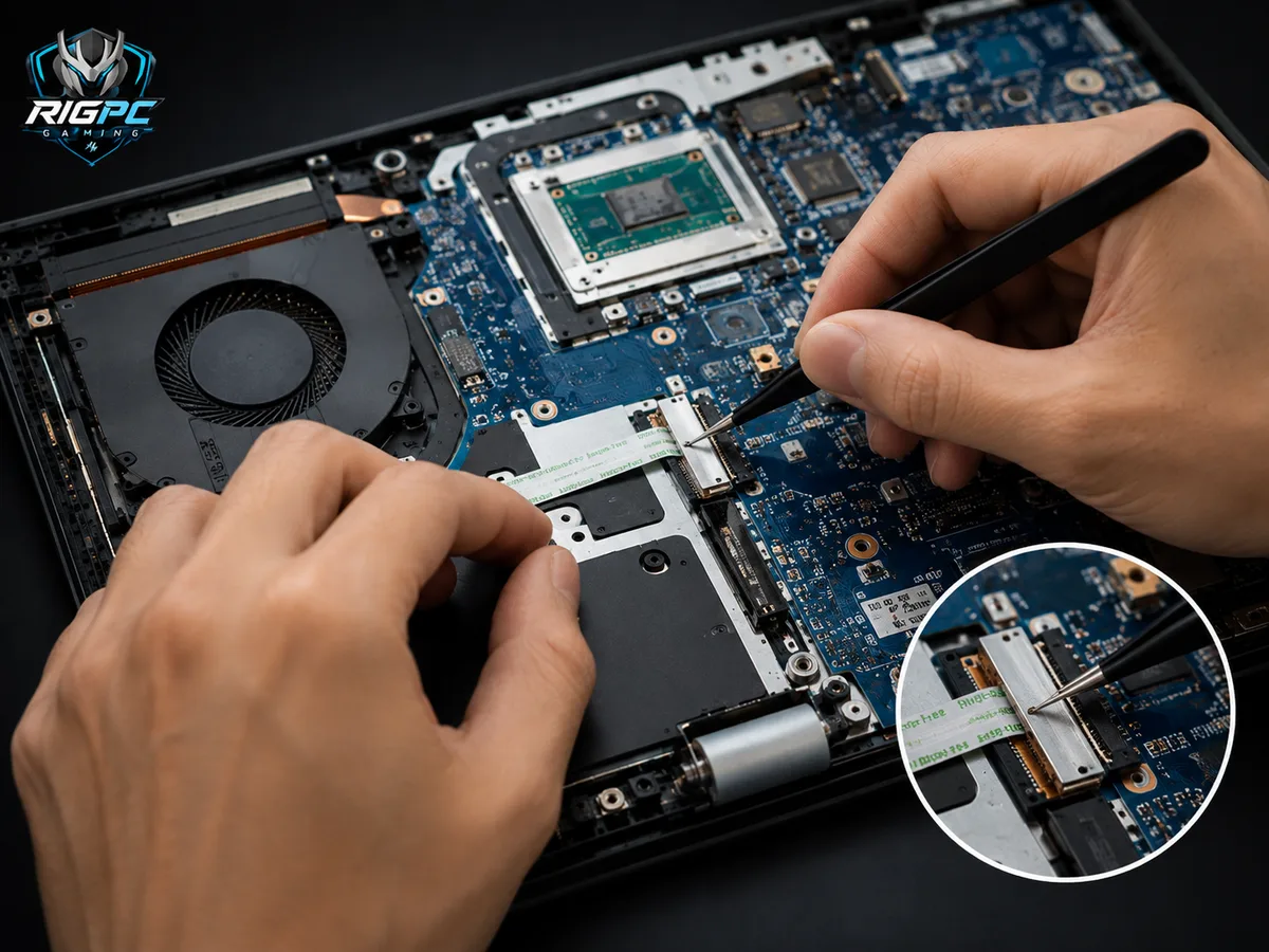 Linh kiện — Sửa phản quang màn hình MacBook thực tế tại RIGPC